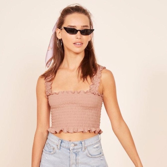 Reformation Lenore Top- Blush - Picture 2 of 5